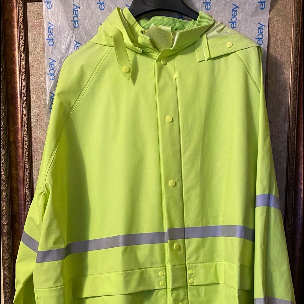 C.E. Schmidt Workwear Durable 35mil Hi- Visibility PVC Rainsuit 3XL NWT